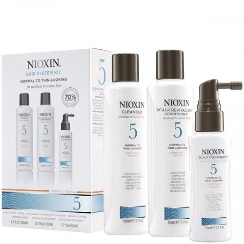Nioxin No.5 Normal To Thin-Looking 150 Ml Kit 3 Nioxin No.5 Normal To Thin-Looking 150 Ml Kit